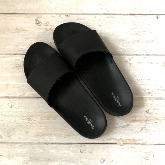 Goodfellow & Co Other - Mens 7/8 Black Slides Slip On Shoes Sandals Goodfellow Co. Target Size 7 8